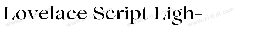 Lovelace Script Ligh字体转换